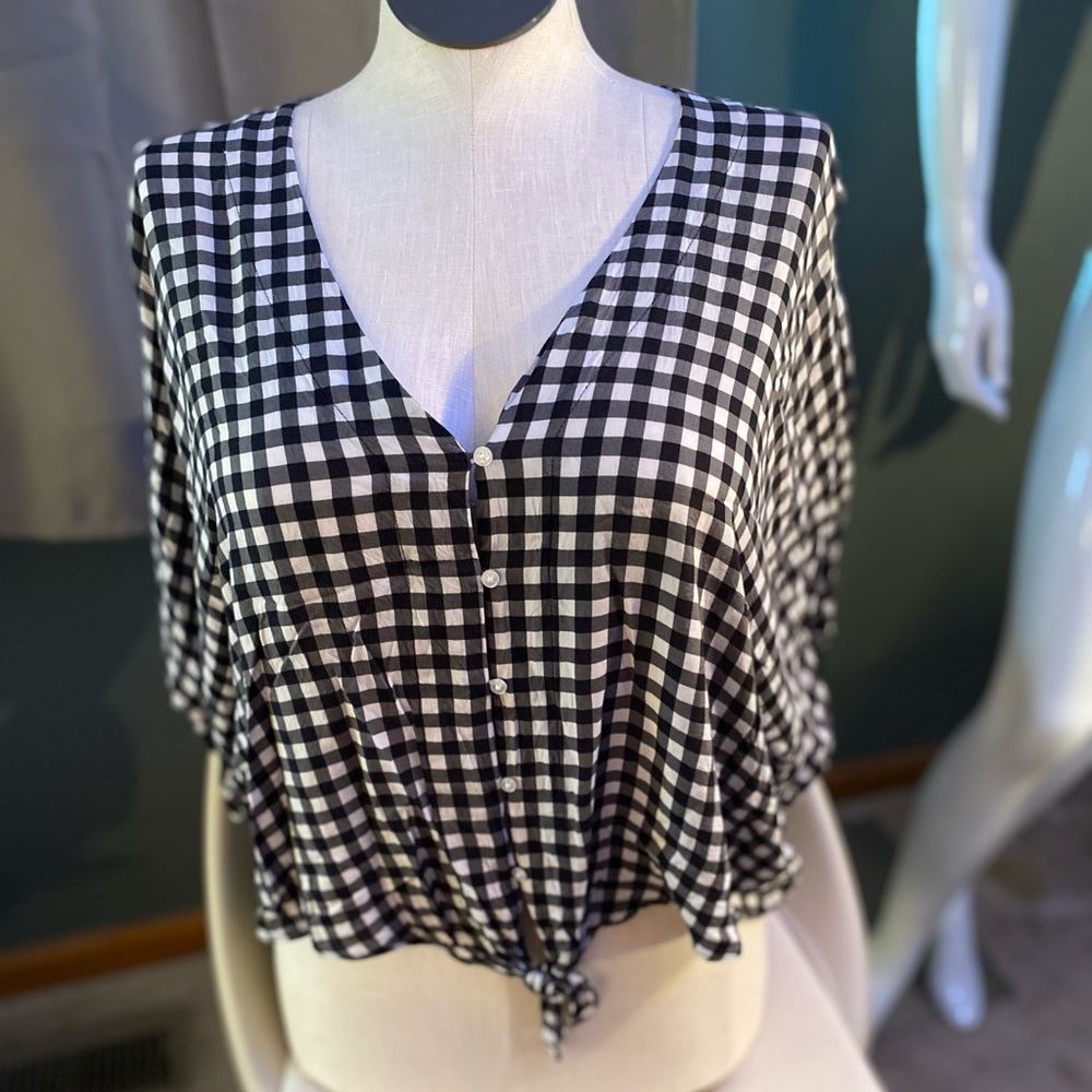 Express tie front shirt
